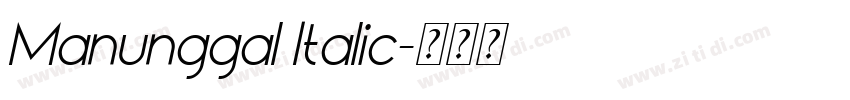 Manunggal Italic字体转换